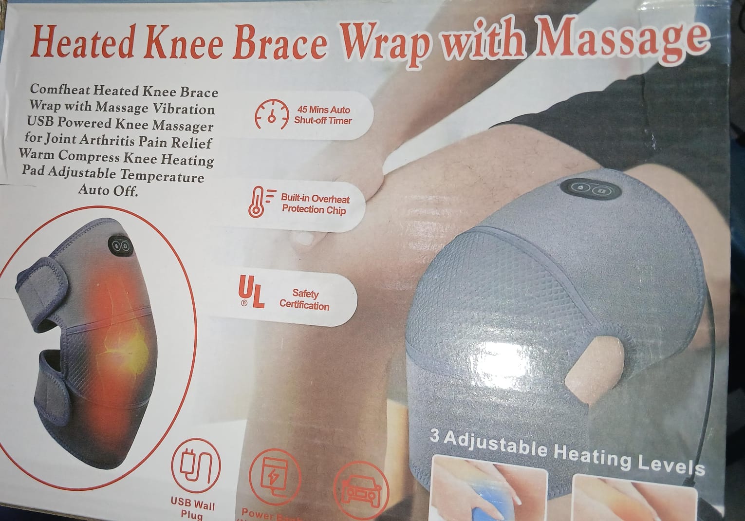 Heated Knee Brace With Massage Vibration