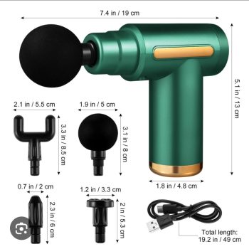 Massage Gun With 4 Inter-hangable Head