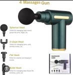 Massage gun with 4 inter -changable head